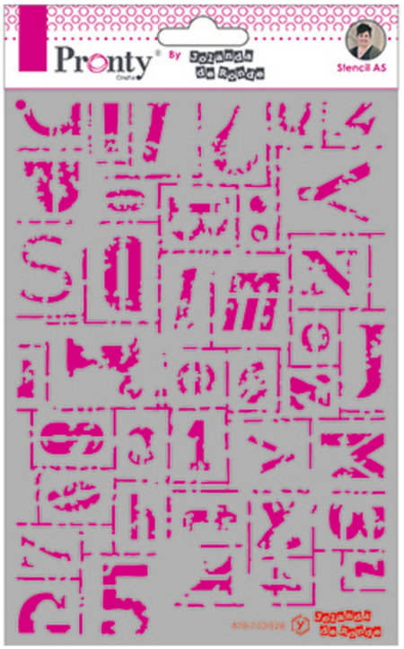 Pronty Crafts - Stencil - Letters Grunge